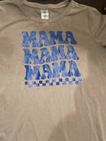 Blue Retro Mama Graphic Tee
