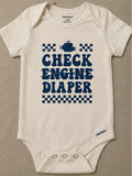 Check Engine Diaper Baby Onesie
